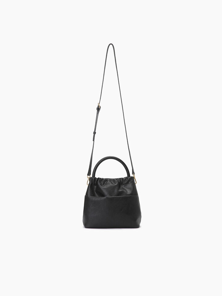 Black shoulder bag with rouching - null - Black | Sisley K image number 1